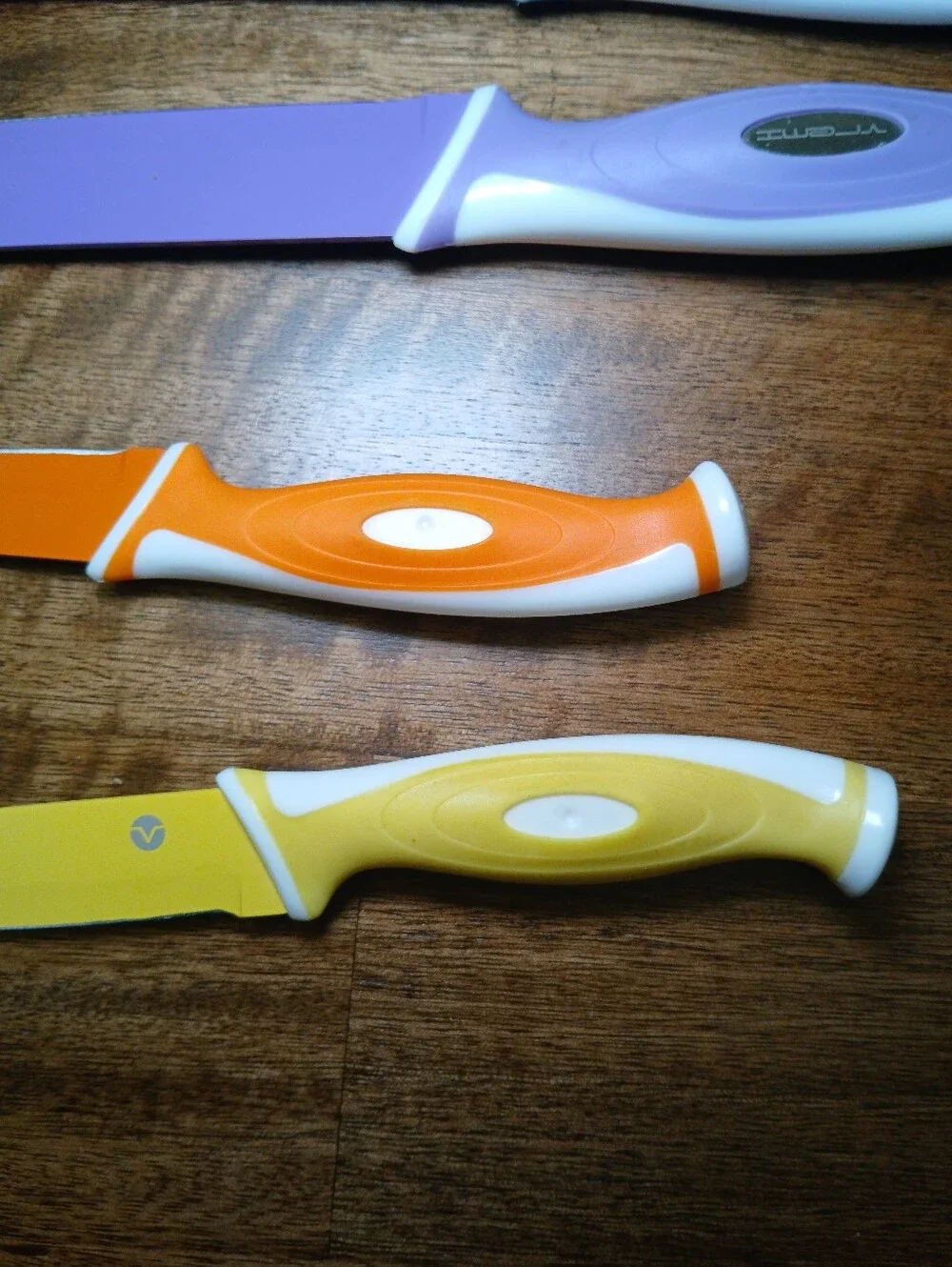 Colorful 10pc Kitchen Knife Set - Red, Blue, Purple, Yellow, Orange